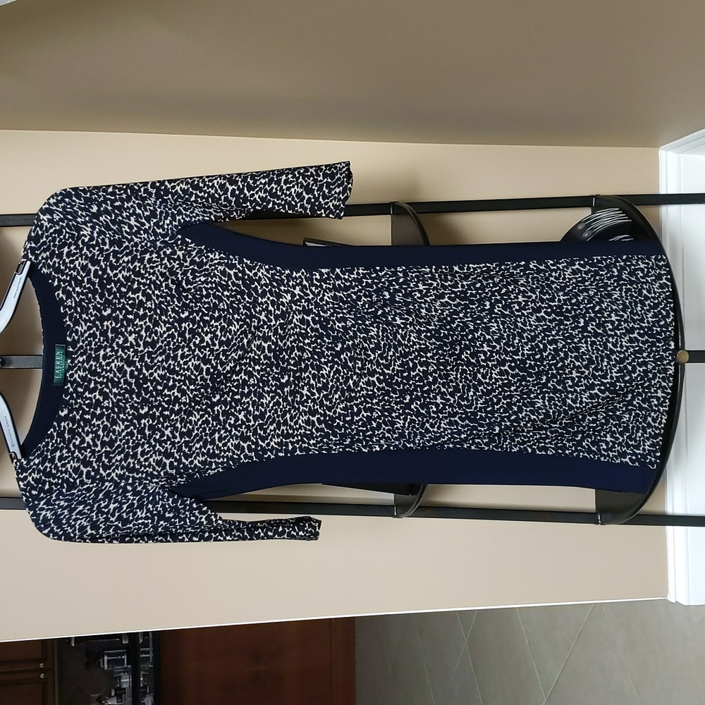 Lauren Ralph Lauren Navy and White Dress
